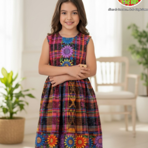 VESTIDO DE GIRASOLES TALLA 8 AÑOS (ROSA)