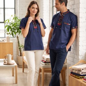 camisa tipica ( Azul marino)